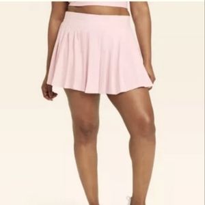 All In Motion, pleated flare skirt 1X pink color NWT